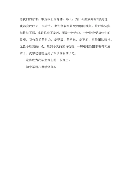 初中军训心得感悟范本5篇.docx