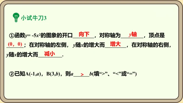 人教版数学九年级上册22.1.2  二次函数y=ax2的图象和性质课件（共32张PPT）