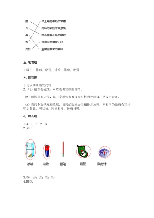 教科版二年级下册科学知识点期末测试卷及参考答案【综合卷】.docx