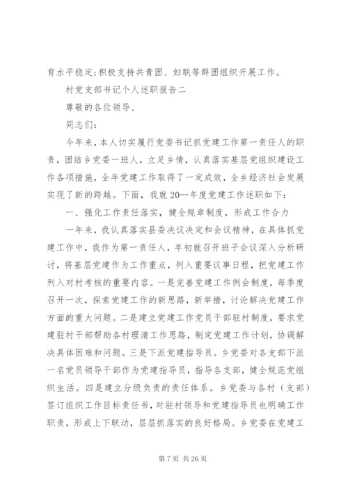 村党支部书记个人述职报告范文5篇.docx