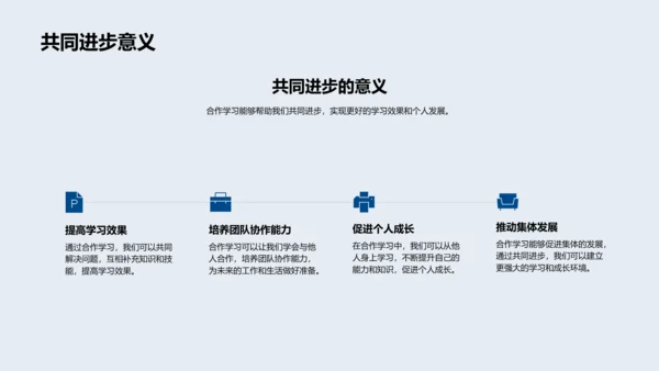 合作学习班会报告PPT模板