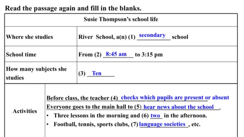 外研版九下Module 2 Unit 2 What do I like best about sch