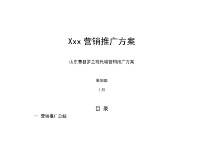 城区营销推广专题方案.docx