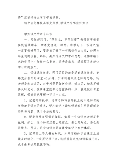 初中生怎样提高语文成绩.docx