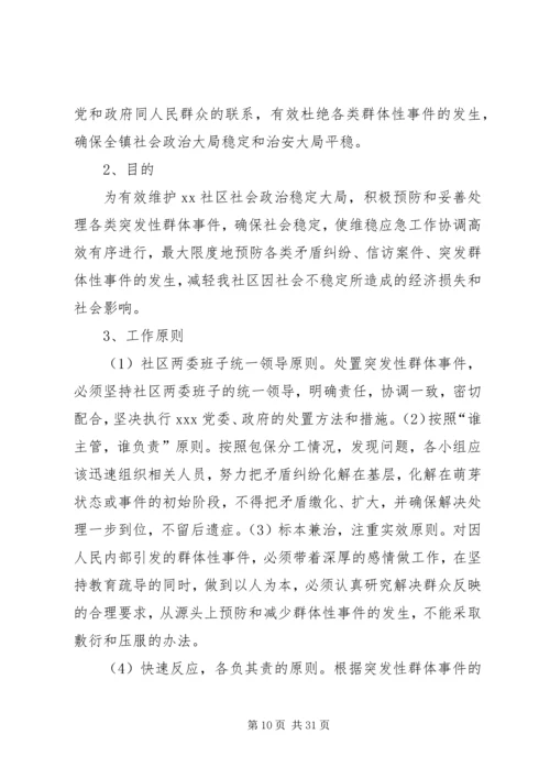 青岗镇维稳工作应急预案.docx