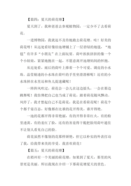 夏天的荷花塘作文400字.docx