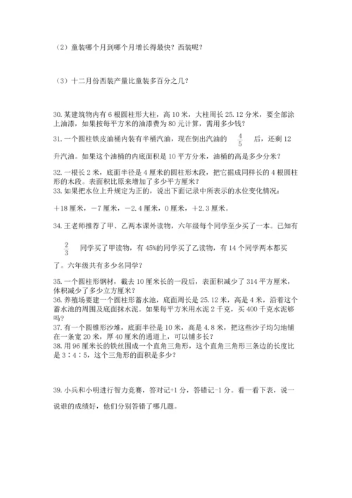 六年级小升初数学应用题50道（夺冠）word版.docx