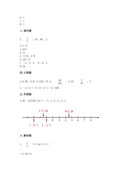 六年级下册数学期末测试卷含答案（实用）.docx