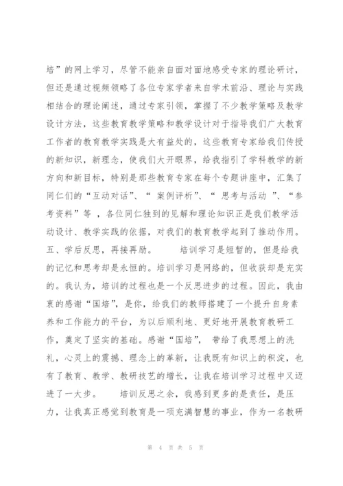 教师国培培训学习总结格式.docx