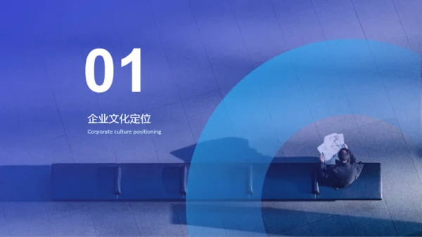 蓝色简约企业文化PPT案例