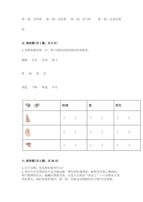 教科版小学科学一年级下册期末测试卷精华版.docx