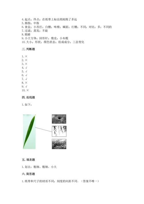教科版一年级上册科学期末测试卷带答案.docx