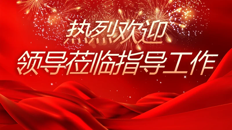 红色喜庆热烈欢迎领导莅临指导动态PPT