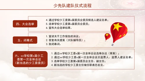 少先队建队仪式流程主题班会PPT课件