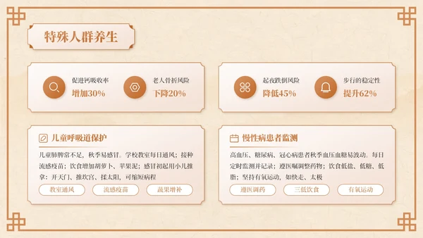 棕色中国风秋季养生中医课堂PPT模板