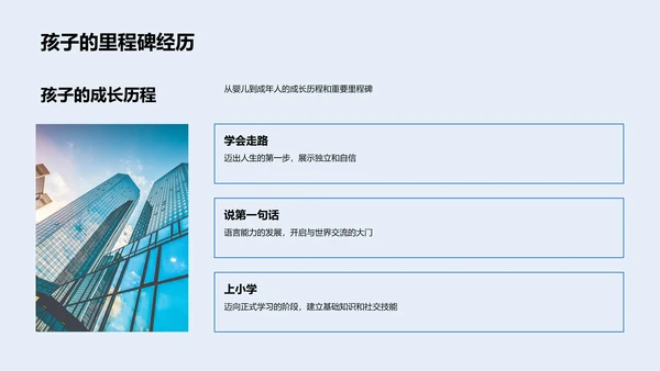 孩子里程碑的教育PPT模板