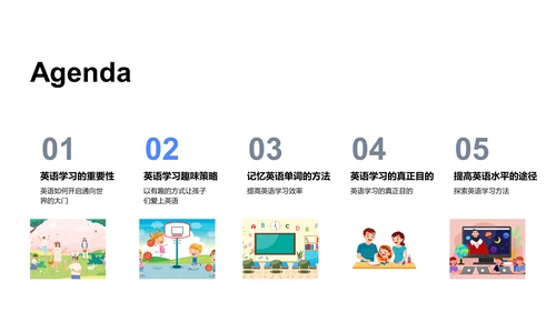 英语基础学习报告PPT模板