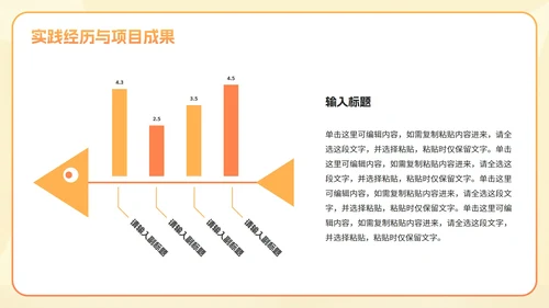 橙黄色渐变大学生实习自我介绍PPT模板
