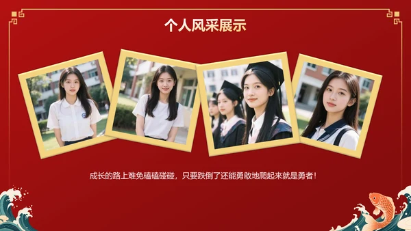 红色国潮风升学宴庆典活动PPT模板