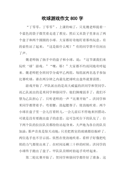 吹球游戏作文800字.docx