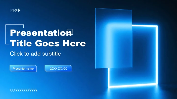 蓝色科技风大学生职业发展规划书PPT主题模板