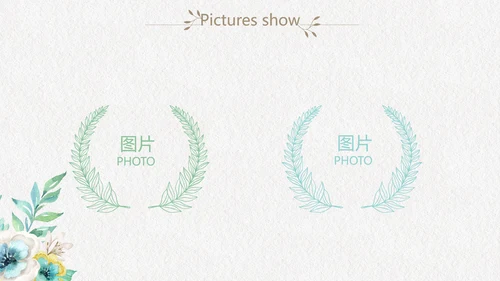 绿色文艺小清新创意极简室内设计动态PPT模板