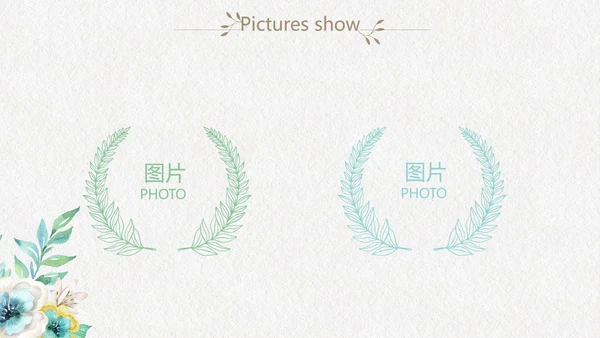 绿色文艺小清新创意极简室内设计动态PPT模板