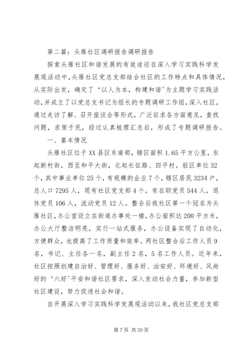 头雁社区调研报告.docx