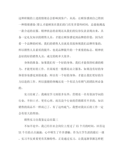 精编之销售实习个人自我鉴定范文3篇.docx