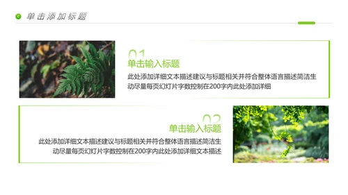 唯美绿色植物生长发芽敬畏生命PPT模板