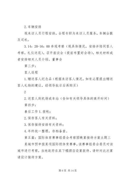 迎接党政考察团接待方案.docx