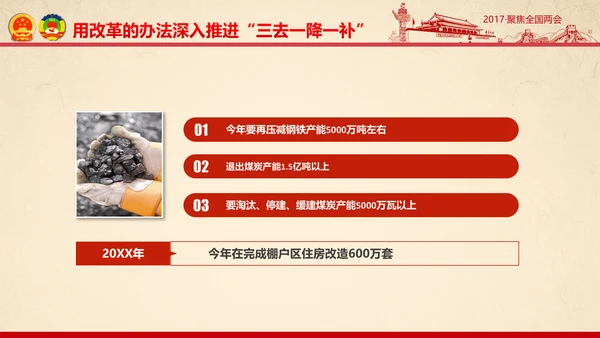 彩墨党政大气聚焦两会精神学习教育PPT