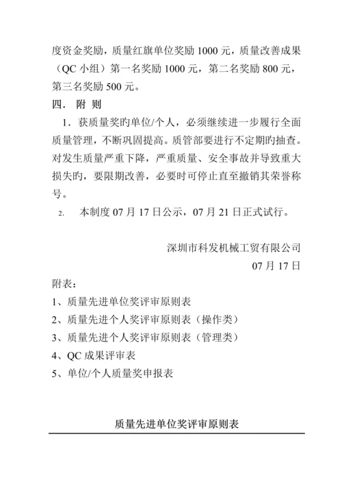 公司产品质量奖励管理新版制度.docx