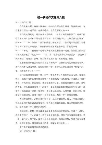 初一状物作文锦集六篇.docx