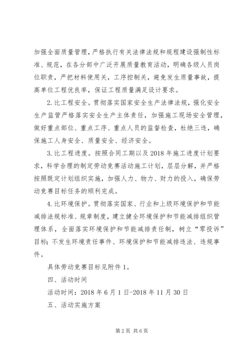 项目部劳动竞赛活动方案 (2).docx