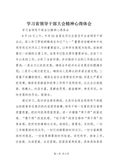 学习省领导干部大会精神心得体会.docx