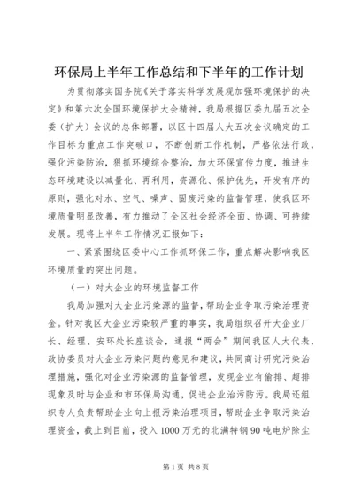 环保局上半年工作总结和下半年的工作计划.docx