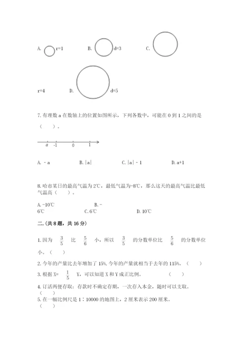 青岛版数学小升初模拟试卷附参考答案【研优卷】.docx