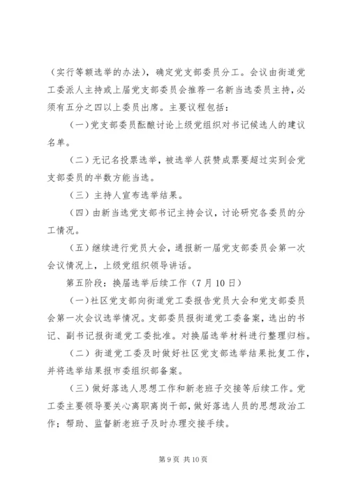 街道社区党支部换届选举工作方案范文.docx