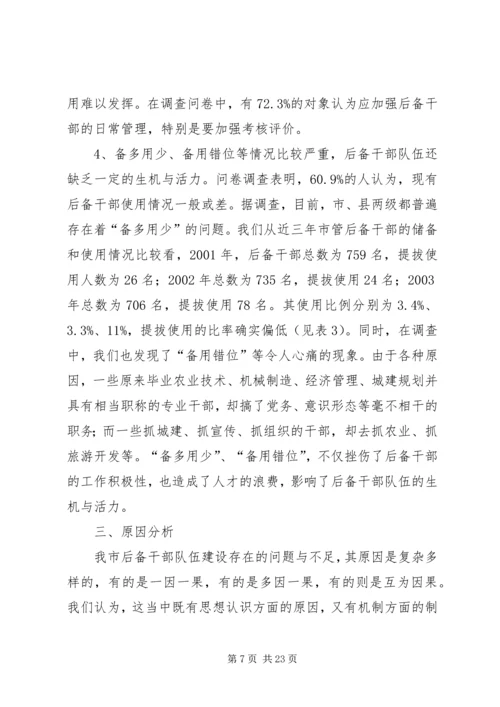 后备干部队伍建设调研报告.docx