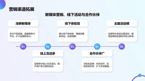 蓝色商务风营销项目总结提案PPT模板
