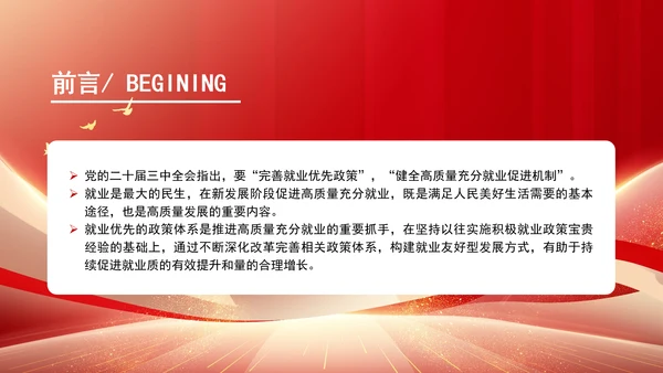 人社厅学习二十届三中全会精神促进高质量充分就业专题党课PPT