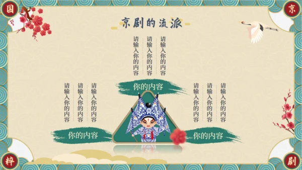 国粹京剧—中国风京剧介绍通用PPT模板