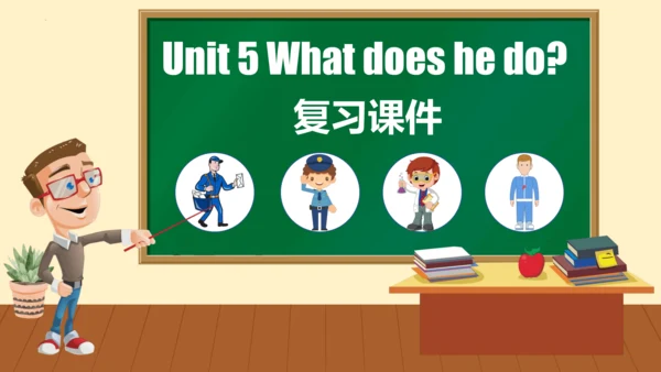 Unit 5 What does he do(复习课件)-六年级英语上册同步高效课堂系列（人教版PE