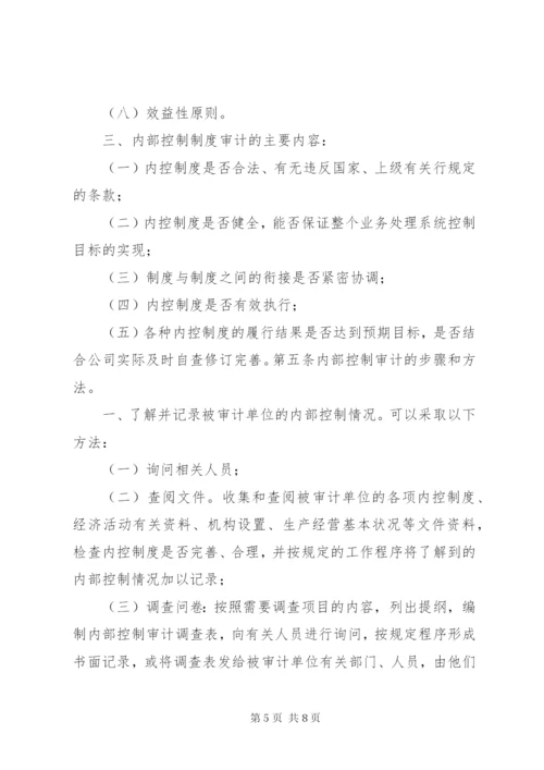 内部控制制度审计实施细则.docx