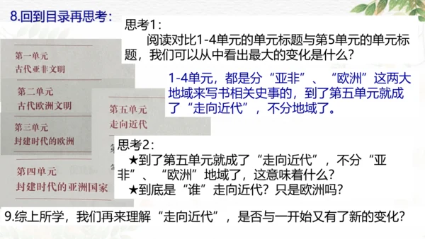 第五单元 走向近代 复习课件（18张PPT