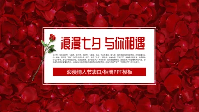 浪漫七夕与你相遇爱情表白通用PPT
