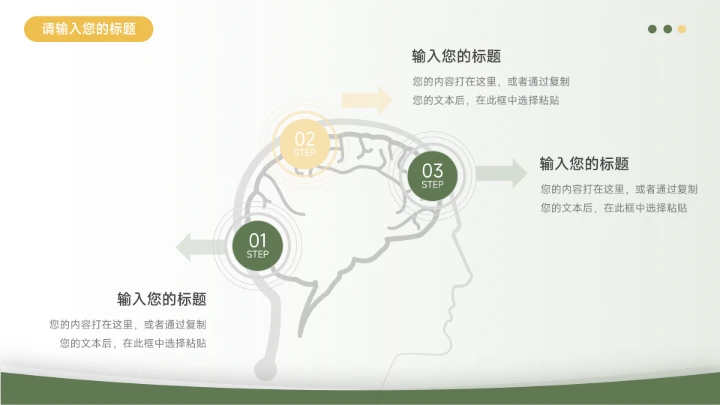 绿色清新简约风工作总结汇报PPT模板