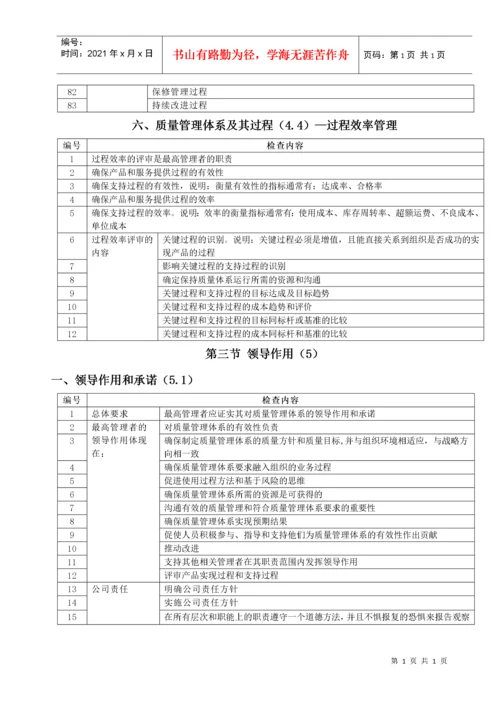 IATF16949内审检查表.docx