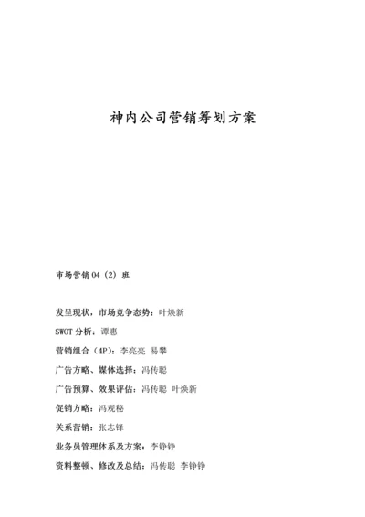 神内公司营销专题策划专题方案.docx